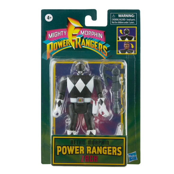 Hasbro Mighty Morphin Power Rangers Retro-Morphin Black Ranger Zack