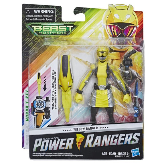 Hasbro Power Rangers Beast Morphers Yellow Ranger 6-inch Action Figure