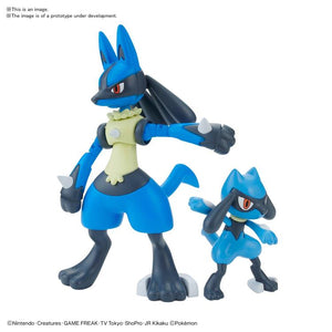 Bandai Pokémon Riolu & Lucario Model Kit Set