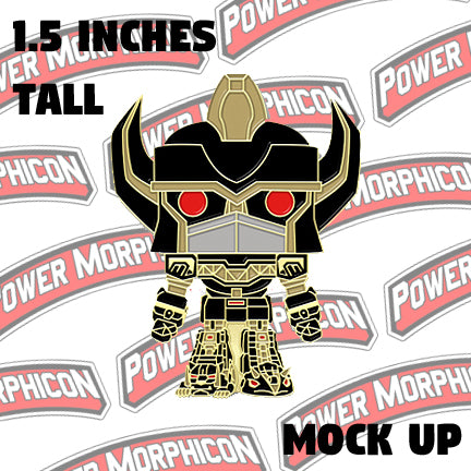 Power Rangers Power Morphicon 2018 Black & Gold Megazord – Gold Membership Exclusive Pin